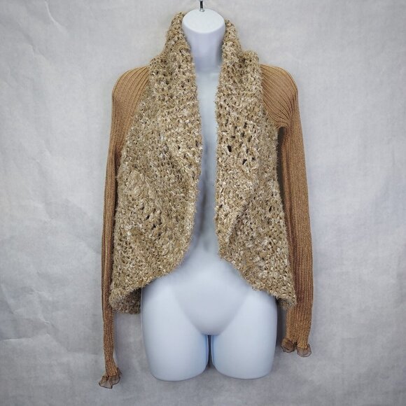 Taller De Christina Shrug Women's S/M Open Cardigan Recycled Crochet Art To Wear - Picture 2 of 12